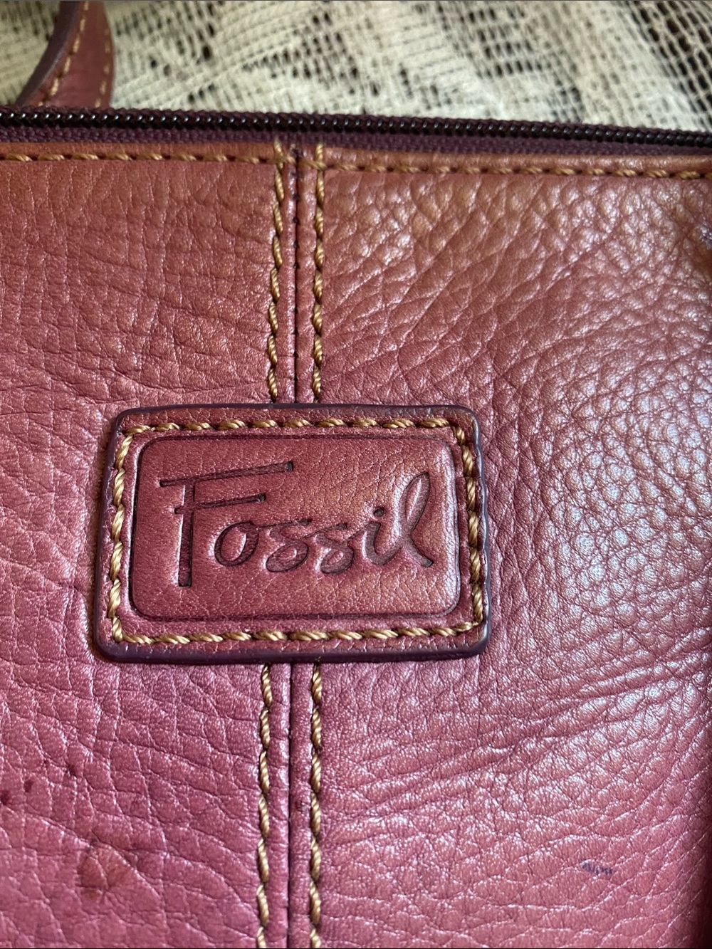 Fossil Leather Crossbody Bag in Rose Brown - Picture 5 of 6